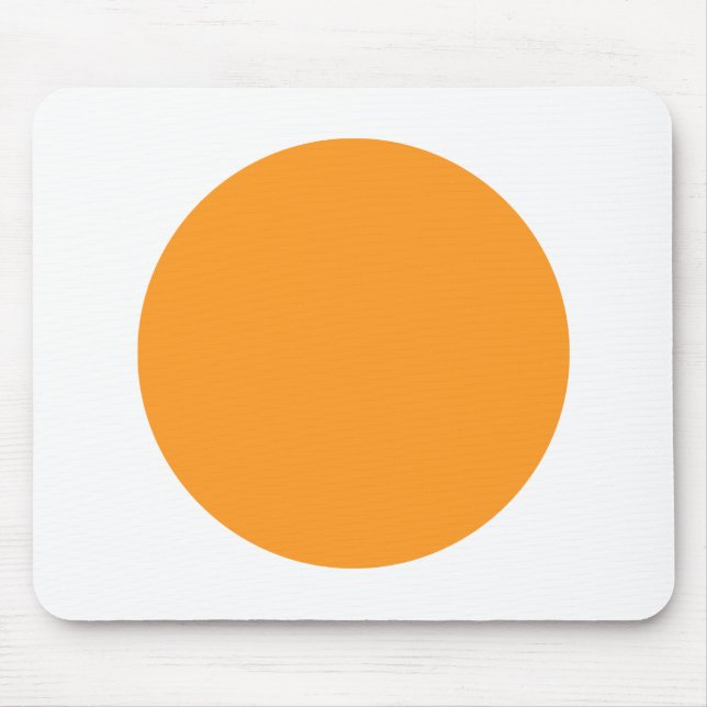 Tapis De Souris Cercle - Orange clair avec blanc (Devant)