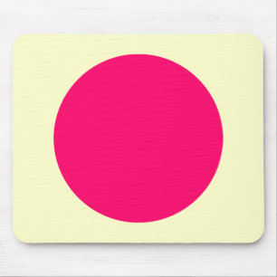 Tapis De Souris Cercle - Rouge néon et jaune pâle