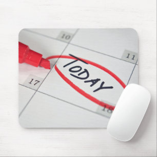 Tapis De Souris Cercle rouge sur le calendrier