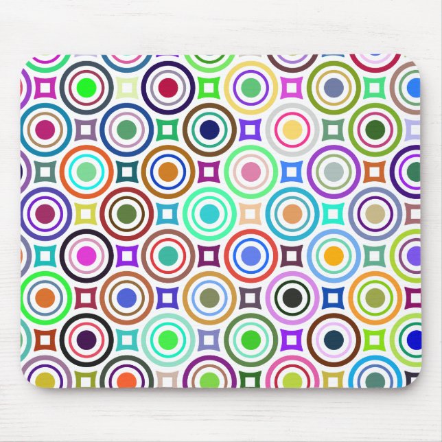 Tapis De Souris Cercles Abstraits (Devant)