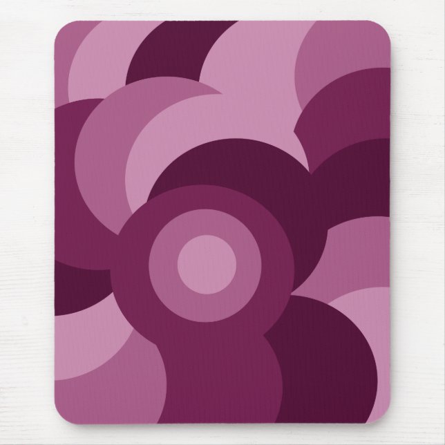 Tapis De Souris cercles abstraits rose et violet motif (Devant)