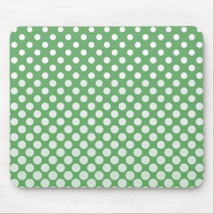 Tapis De Souris Cercles blancs en cascade sur fond vert citron