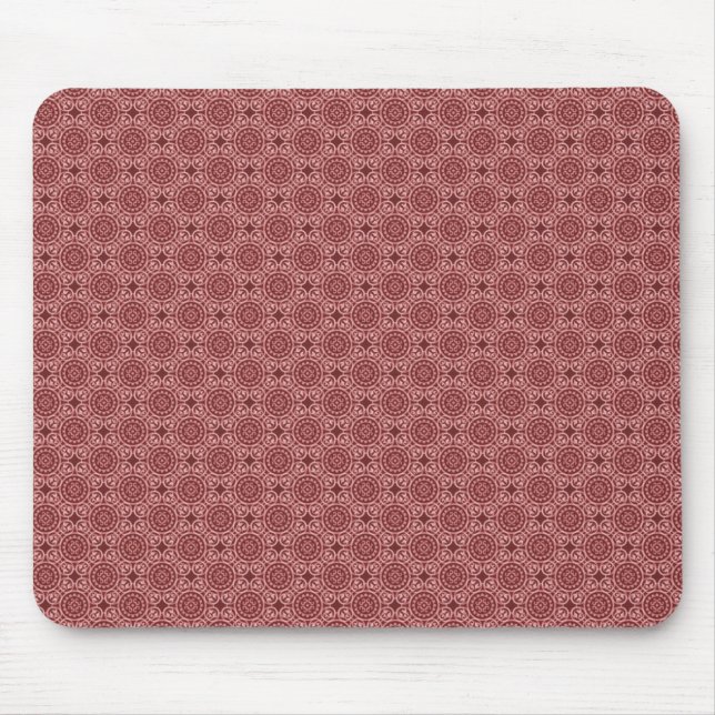 Tapis De Souris Cercles élégants Maroon Mousepad (Devant)