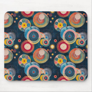 Tapis De Souris Cercles modernistes du milieu du siècle dans le st