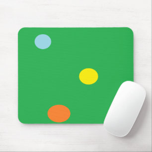 Tapis De Souris Cercles multicolores en vert