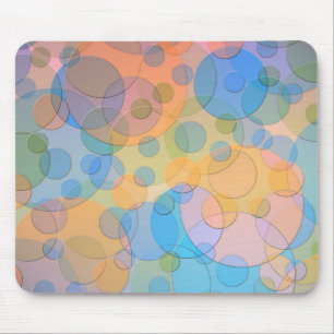 Tapis De Souris Cercles Pastel Superposés Design Moderne