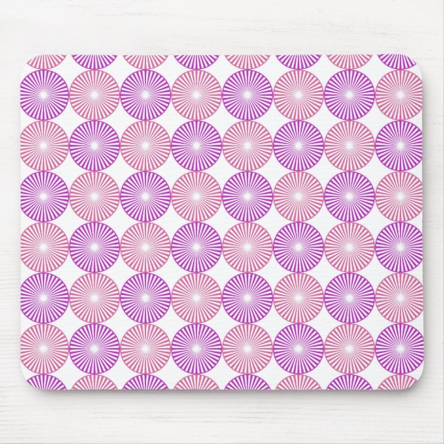 Tapis De Souris Cercles rose et violet motif (Devant)