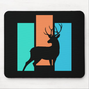Tapis De Souris Cerf Animal Sauvage Extérieur Nature Silhouette