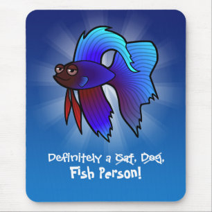 Tapis De Souris Certainement une personne poisson (poisson combatt