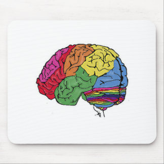 Tapis De Souris Cerveau arc en ciel