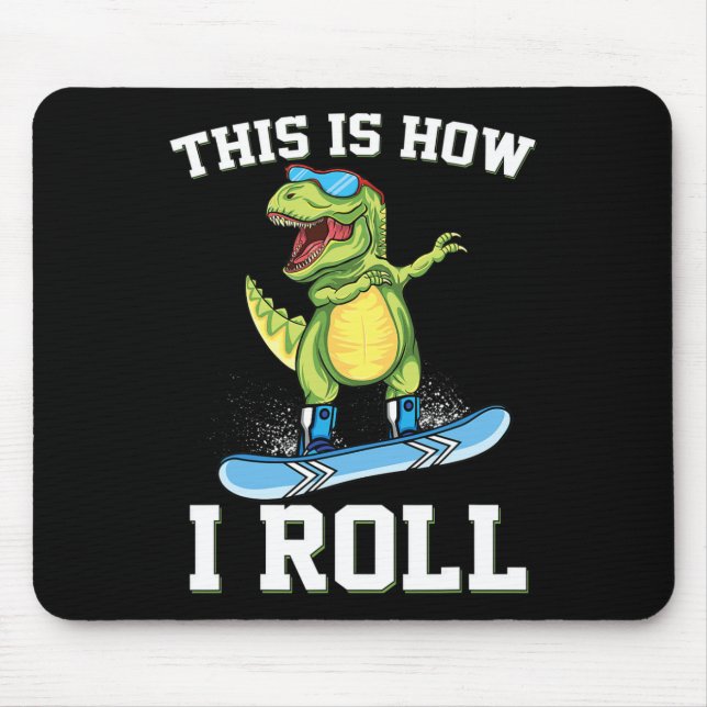 Tapis De Souris C'est ainsi que je dévale les pentes en snowboard  (Devant)