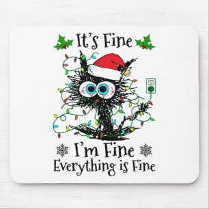 Tapis De Souris C'est Bien Je Suis Bien Tout Va Bien Chat Noël