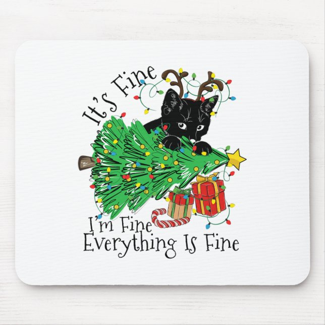 Tapis De Souris C'est Bien Je Suis Bien Tout Va Bien Joyeux Noël (Devant)