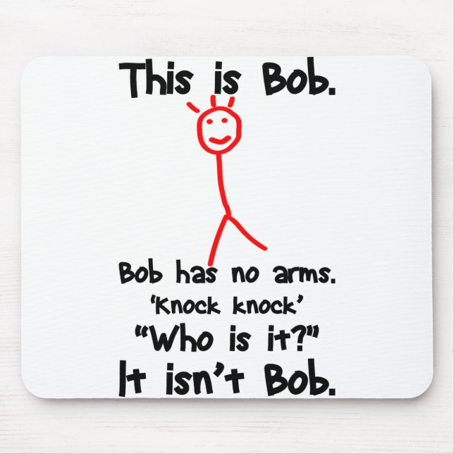 Tapis De Souris C'est Bob - Knock Knock Blagues - Bob Blagues Mème (Devant)