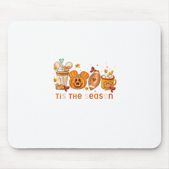 Tapis De Souris C'Est La Saison Automne Halloween Citrouille Autom (Devant)