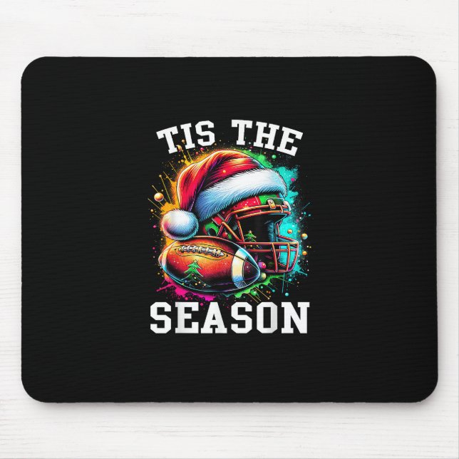 Tapis De Souris C'Est La Saison Football Maman Noël Santa Hat Co (Devant)