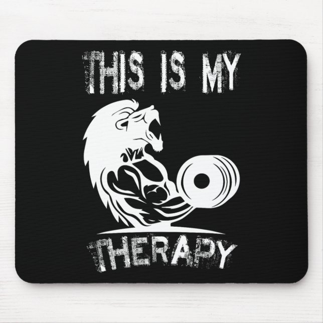 Tapis De Souris C'Est Ma Thérapie Bodybuilding Gym (Devant)