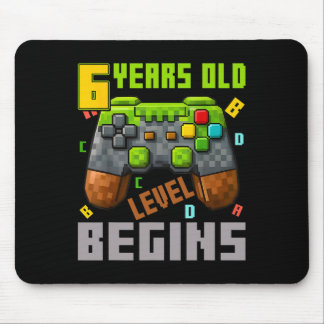 Tapis De Souris C'est mon 6ème anniversaire contrôleur de jeu pixe