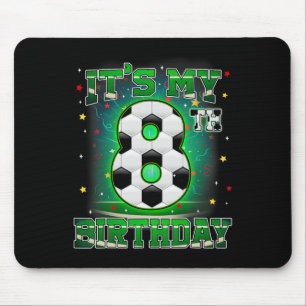Tapis De Souris C'est mon 8ème anniversaire de football pour garço