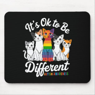 Tapis De Souris C'est Ok Pour Être Différent Puzzle Chat Mignon Aw