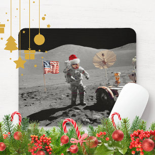 Tapis De Souris C'est un petit pas pour Santa Apollo 17