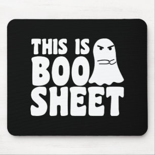 Tapis De Souris C'est une feuille de Boo Fantôme drôle de costume 