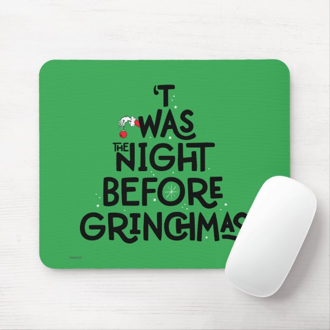 Tapis De Souris 'C'était la nuit avant Grinchmas (Avec souris)