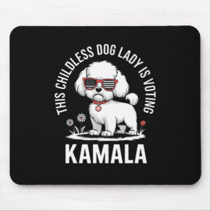 Tapis De Souris Cette Dame De Chien Sans Enfant Vote Kamala Harris