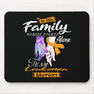 Tapis De Souris Cette Famille Personne ne combat seul Team Leukemi