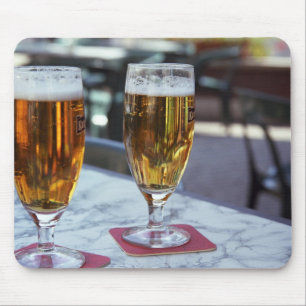 Tapis De Souris Chablis; deux bières cool à 42 degrés chauds été