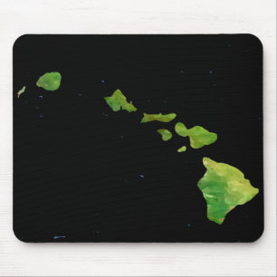 Tapis De Souris Chaîne d'île hawaïenne dans l'art abstrait