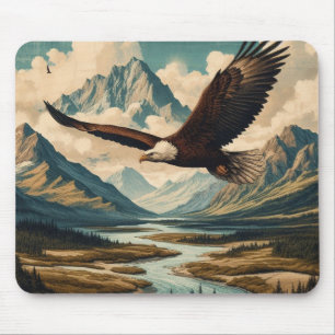 Tapis De Souris chaîne montagneuse d'aigle à tête blanche
