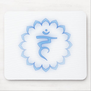 Tapis De Souris Chakra à Throat "tendu" - Bleu clair
