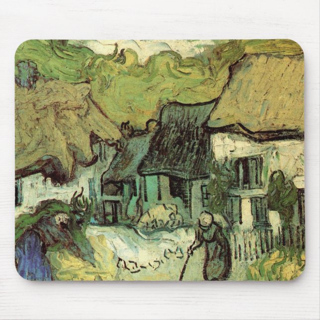 Tapis De Souris Chalets à Jorgus par Vincent van Gogh (Devant)