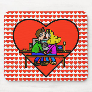 Tapis De Souris Cham Radio Kissing Couple Ordinateur Mousepad