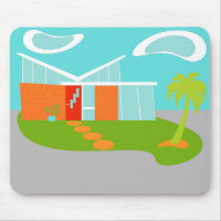 Chambre moderne Mousepad de bande dessinée de la