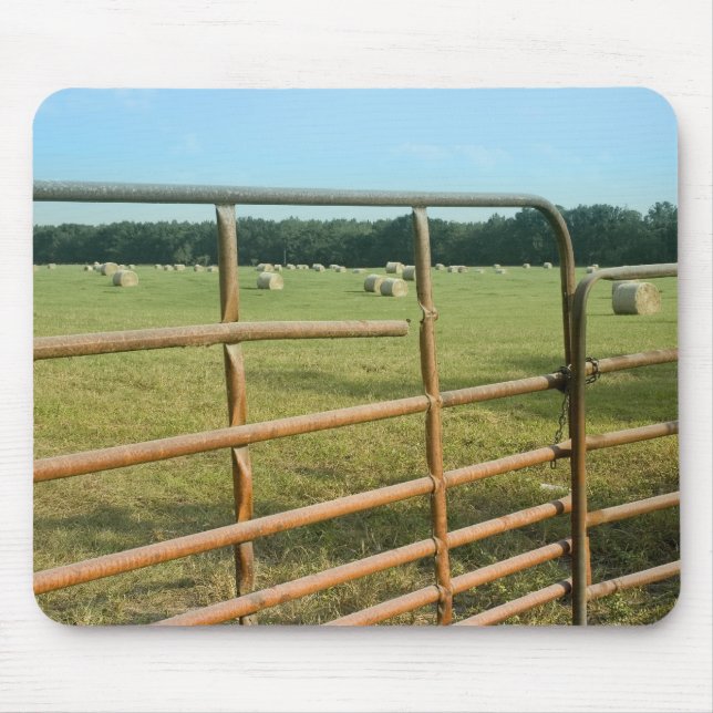 Tapis De Souris Champ de foin rural Mousepad (Devant)