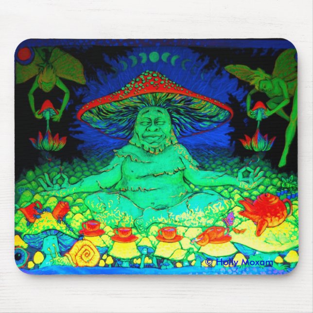 Tapis De Souris Champignon Buddah Mousepad (Devant)