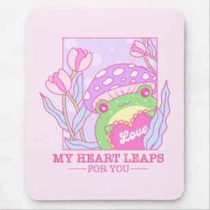 Tapis De Souris Champignons et grenouilles mignons - My Heart Leap