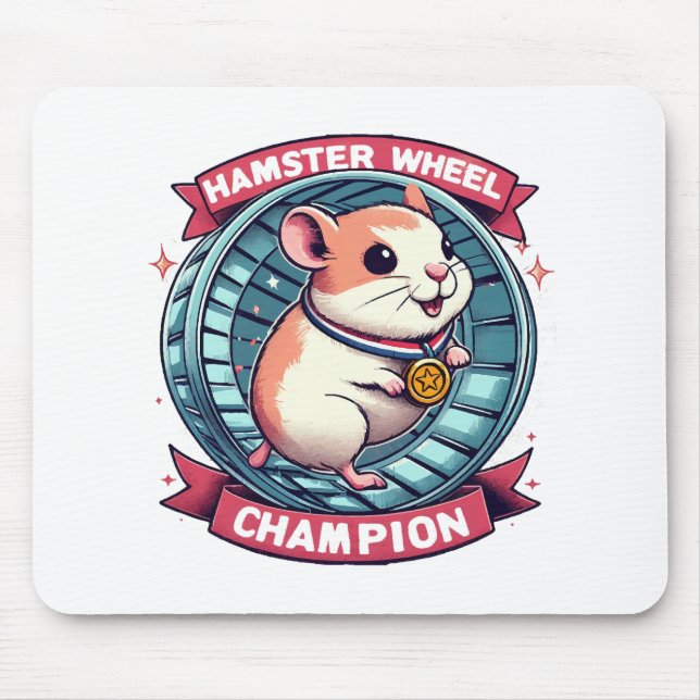 Tapis De Souris Champion de roue Hamster (Devant)