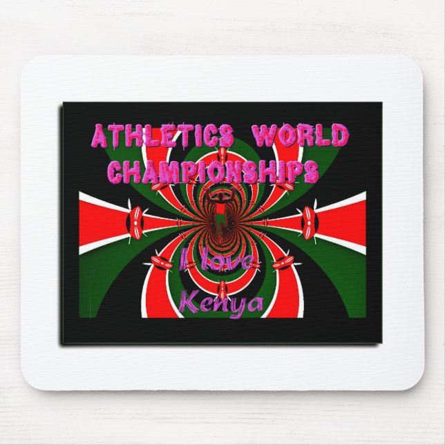 Tapis De Souris Championnats du monde d'athlétisme du Kenya : Drap (Devant)