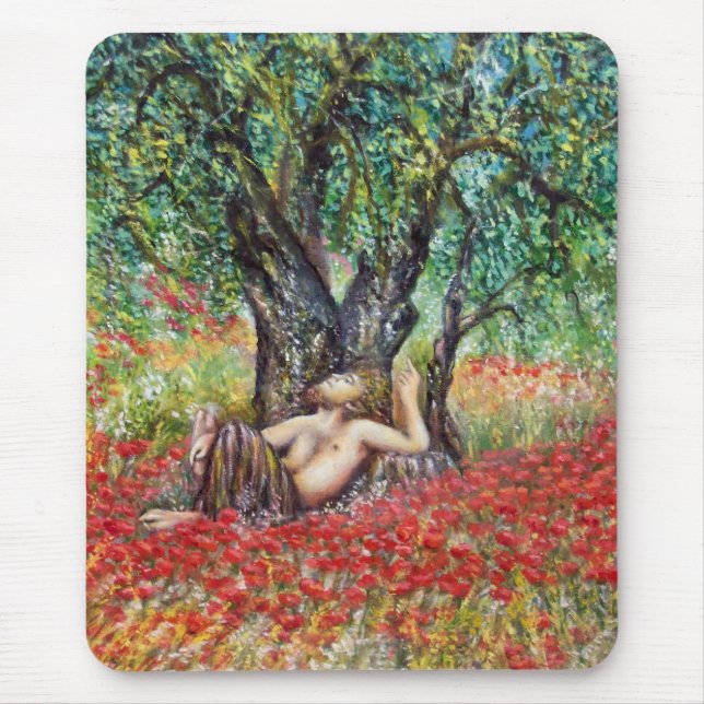 TAPIS DE SOURIS CHAMPS DE PAN, D'OLIVE ET DE POPPY (Devant)