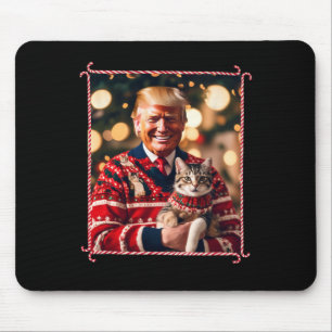 Tapis De Souris Chandail de Noël drôle Trump pour les Amoureux de 