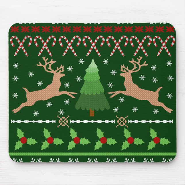 Tapis De Souris Chandail laid drôle de Noël (Devant)
