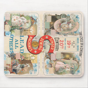 Tapis De Souris Chanteur vintage - Machine à coudre et