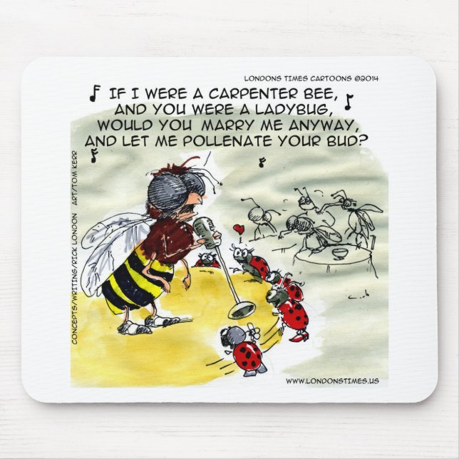 Tapis De Souris Chanteurs de discothèque Insect drôle (Devant)