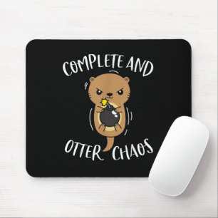 Tapis De Souris Chaos Complet et Otter Funny Mignonne Sea Otter Pu