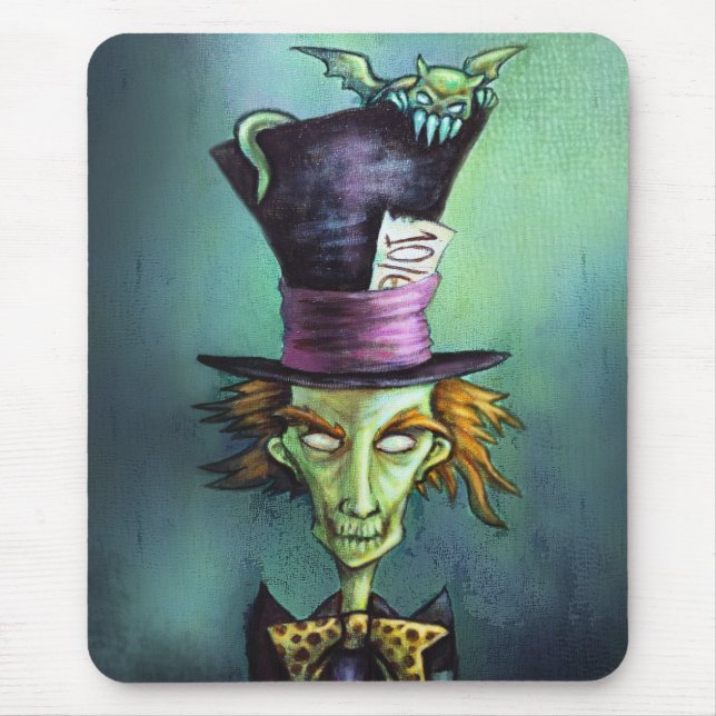 Tapis De Souris Chapelier fou foncé d'Alice au pays des merveilles (Devant)