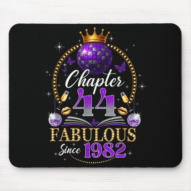 Tapis De Souris Chapter 44 Since 1982 Purple Disco Ball 44th Birth (Devant)
