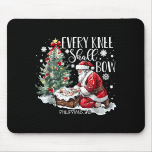 Tapis De Souris Chaque genou fléchira à Noël Scène de la Nativité